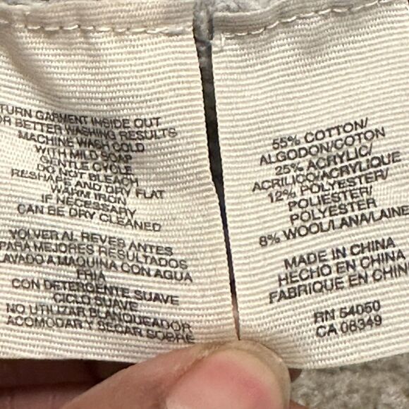 Rachel Zoe Women M Sweater Knit Crew Neck Cotton Wool Long Sleeve Gray‎ - Picture 5 of 6